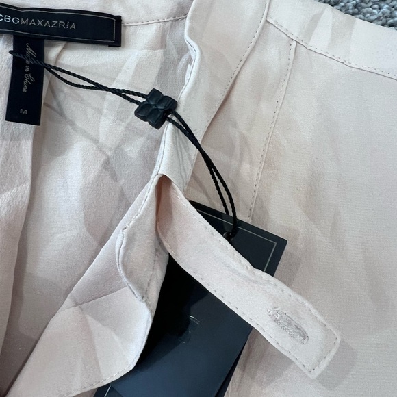 NWT! BCBG Maxazria Bare Pink 100% Silk Flowy Top Sabina Women’s Size M $248 - Picture 12 of 16